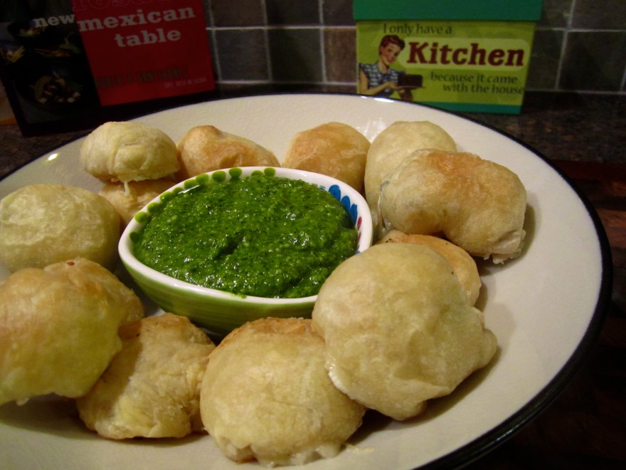 Chicken Puffs with Pesto