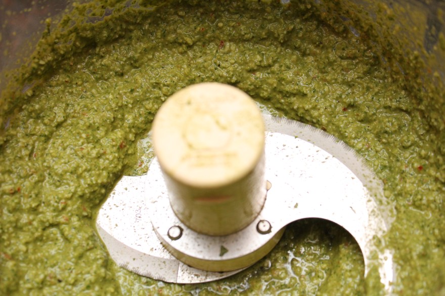 Shrimp and Pesto Crostinis