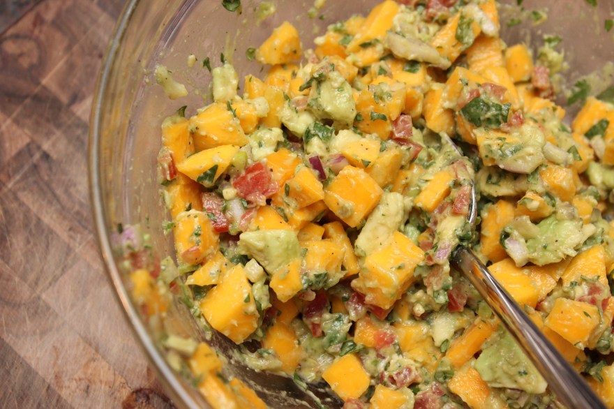 Goat Cheese and Mango Nachos