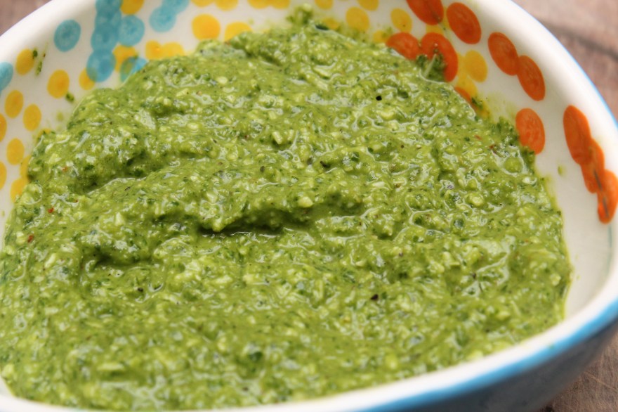 Shrimp & Pesto Polenta Cakes