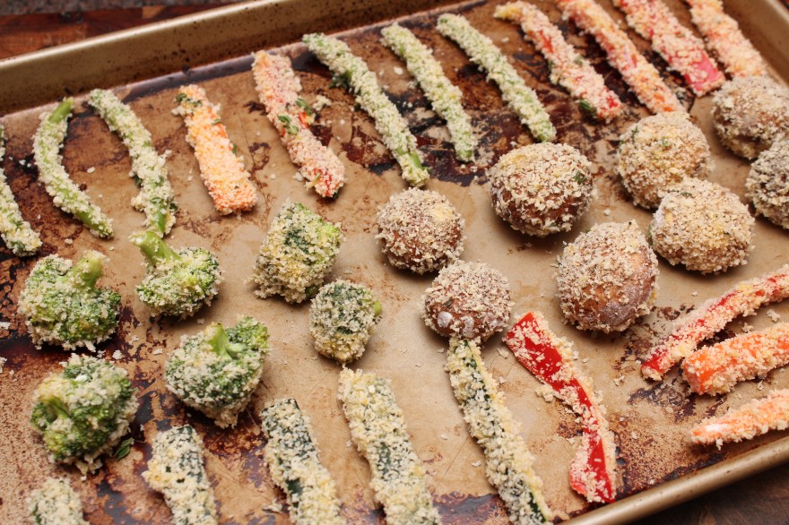 Panko-Crusted Veggies with Chipotle Ranch