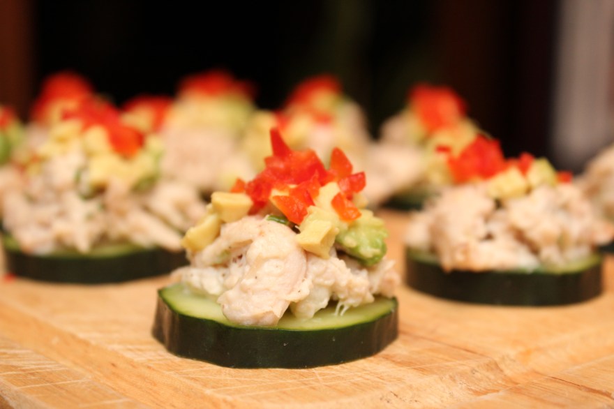 Rotisserie Chicken and Cucumber Bites