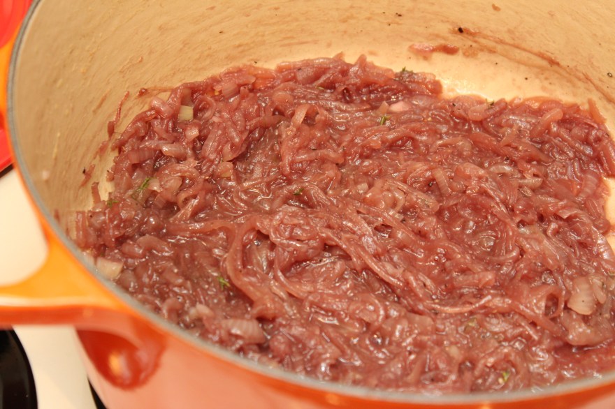 Red Wine Caramelized Onions & Goat Cheese Tartlets